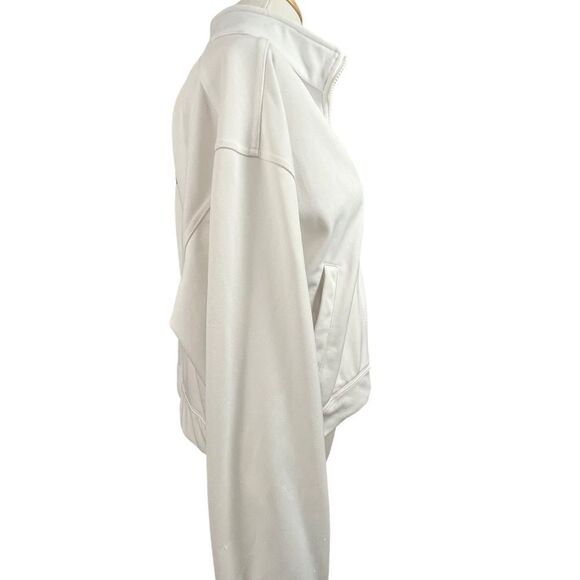 Nike Y2K Cropped White Athletic Track Jacket L - Picture 2 of 9